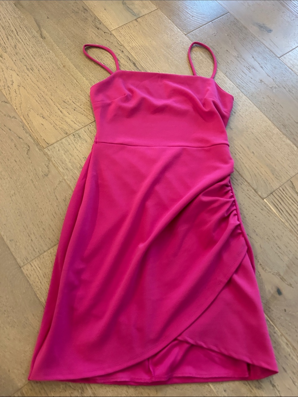 Women's Hot Pink Spaghetti Strap Wrap Dress *Worn Once*